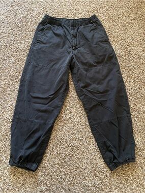 Uniqlo U Men’s S Wide Fit Jogger Pants Black Cotton Lemaire Baggy Balloon